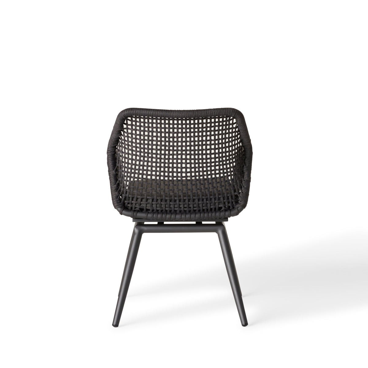Montecito Swivel Dining Chair in Charcoal Aluminum