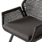 Montecito Swivel Dining Chair in Charcoal Aluminum
