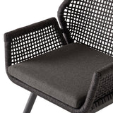 Montecito Swivel Dining Chair in Charcoal Aluminum