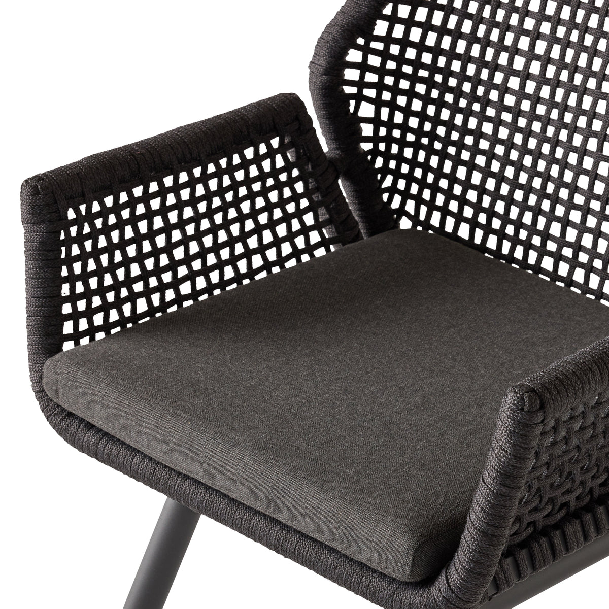 Montecito Swivel Dining Chair in Charcoal Aluminum