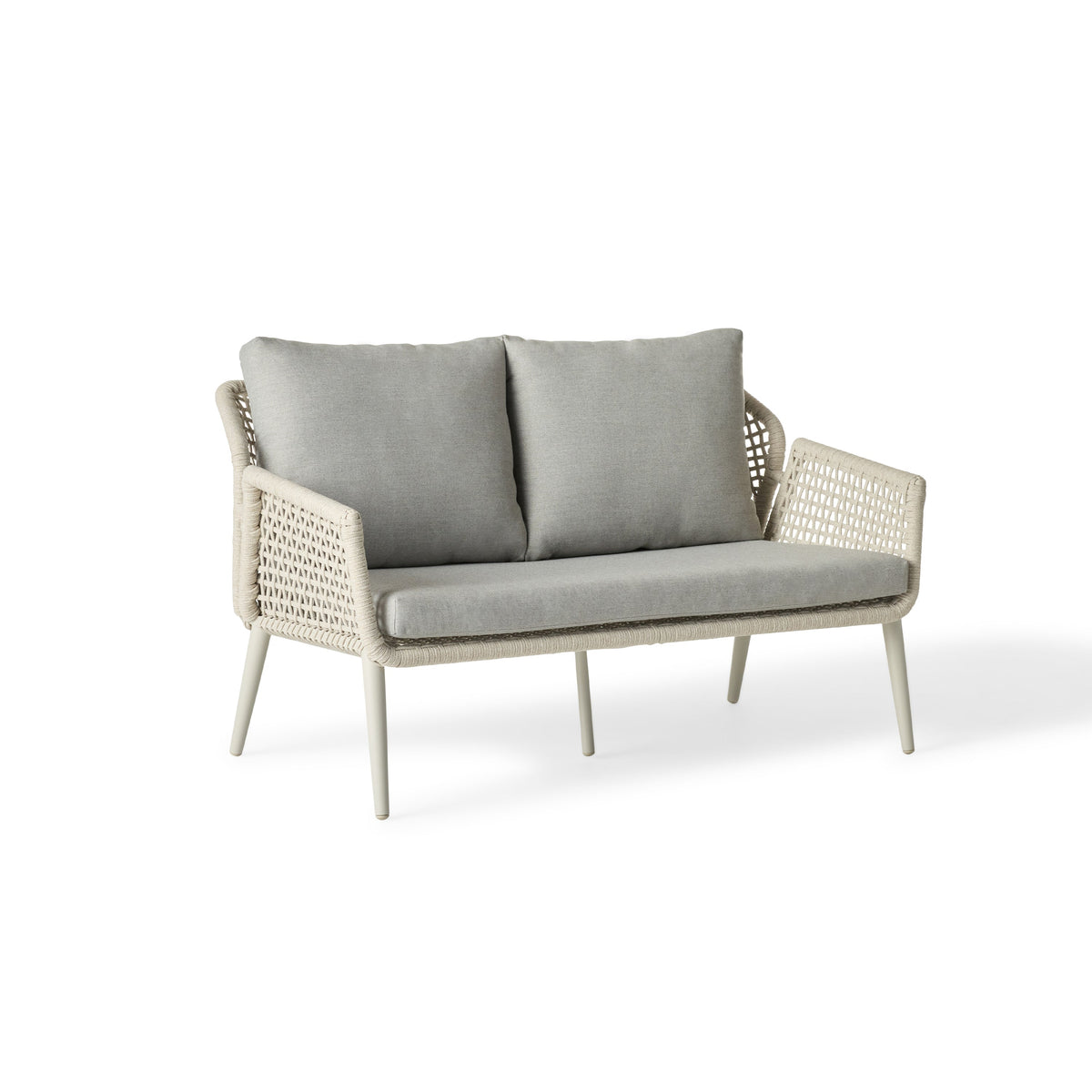 Montecito Loveseat in Dune Aluminum