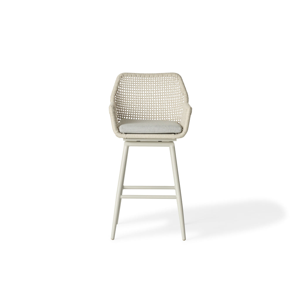 Montecito Swivel Bar Chair in Dune Aluminum