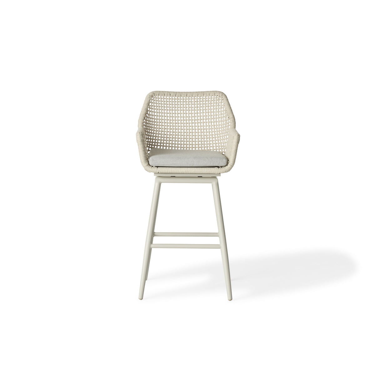Montecito Swivel Bar Chair in Dune Aluminum