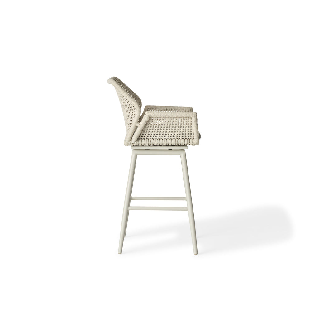 Montecito Swivel Bar Chair in Dune Aluminum