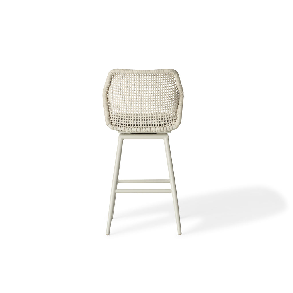 Montecito Swivel Bar Chair in Dune Aluminum