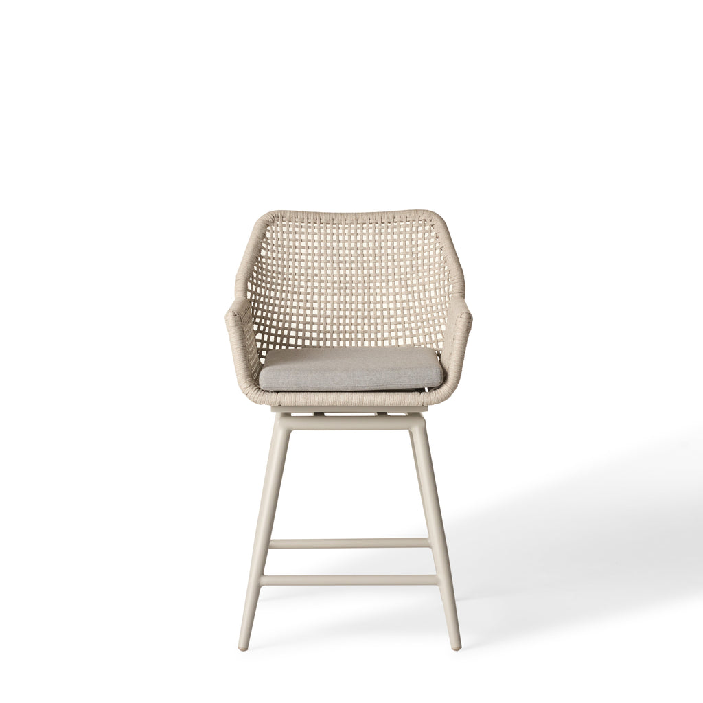 Montecito Swivel Counter Chair in Dune Aluminum