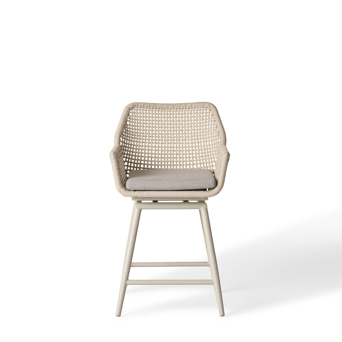 Montecito Swivel Counter Chair in Dune Aluminum
