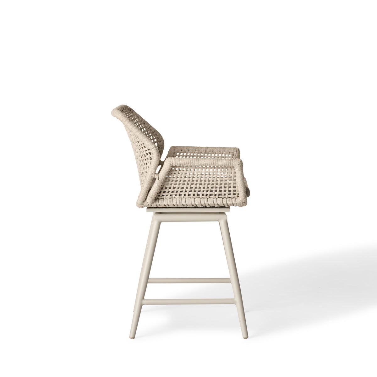 Montecito Swivel Counter Chair in Dune Aluminum