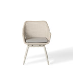 Montecito Swivel Dining Chair in Dune Aluminum