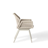 Montecito Swivel Dining Chair in Dune Aluminum