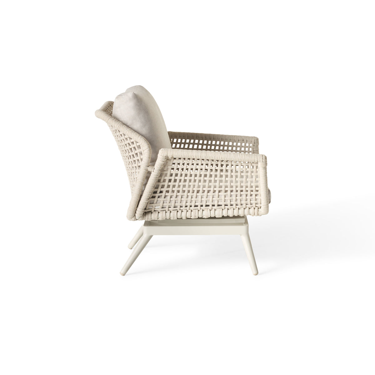Montecito Swivel Lounge Chair in Dune Aluminum