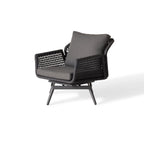 Montecito Swivel Lounge Chair in Charcoal Aluminum