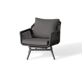 Montecito Swivel Lounge Chair in Charcoal Aluminum
