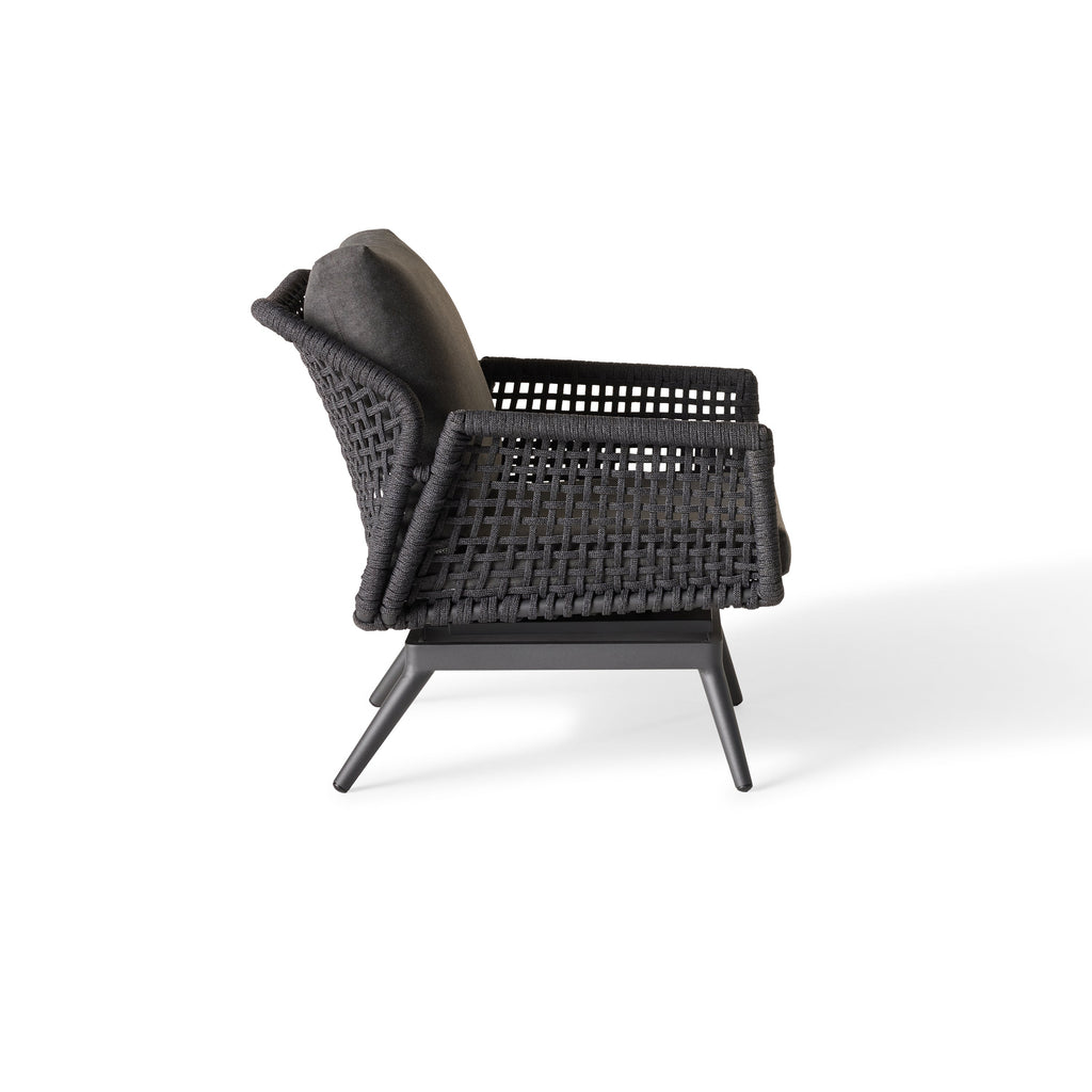Montecito Swivel Lounge Chair in Charcoal Aluminum