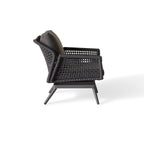 Montecito Swivel Lounge Chair in Charcoal Aluminum