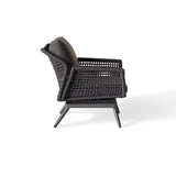 Montecito Swivel Lounge Chair in Charcoal Aluminum