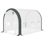 10' x 6.6' x 6.6' Walk-in Tunnel Greenhouse with 6 Windows, White