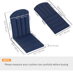 4-Piece Adirondack Chair Cushion Set with Ties, Navy Blue