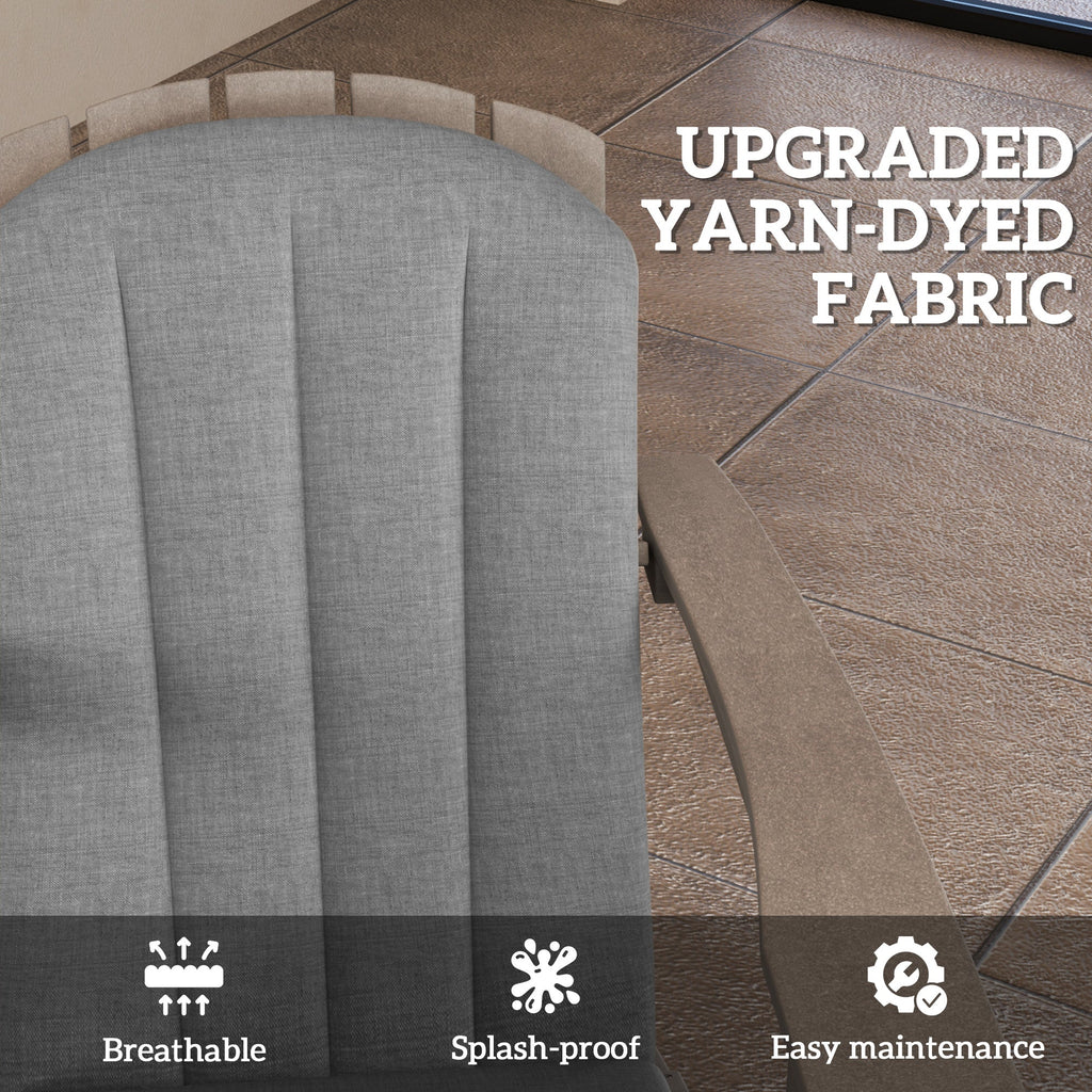 4-Piece Adirondack Chair Cushion Set with Ties, Grey