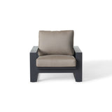 Nicasio Lounge Chair in Charcoal Aluminum