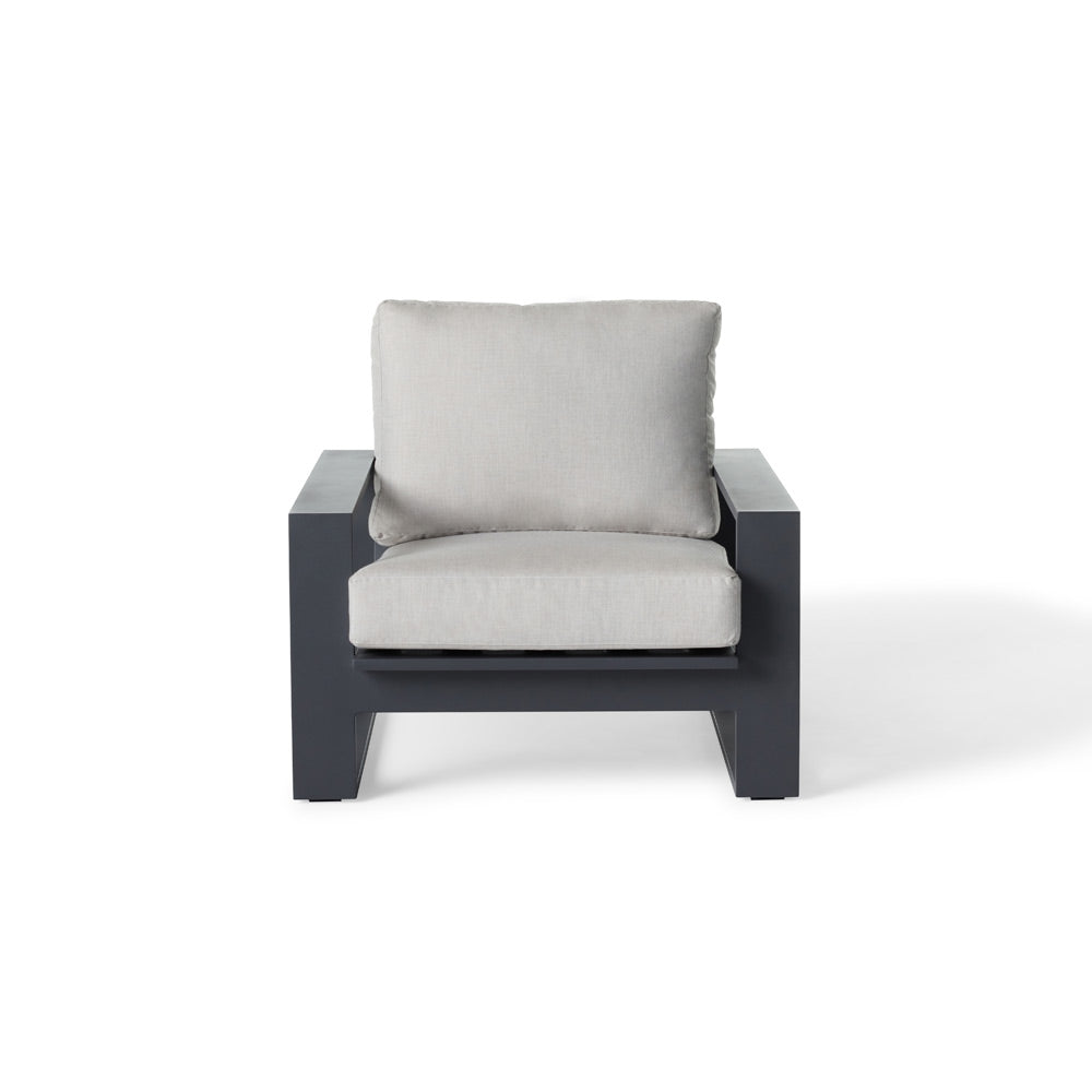 Nicasio Lounge Chair in Charcoal Aluminum