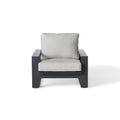 Nicasio Lounge Chair in Charcoal Aluminum