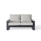 Nicasio Loveseat in Charcoal Aluminum