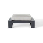 Nicasio Ottoman in Charcoal Aluminum