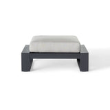 Nicasio Ottoman in Charcoal Aluminum
