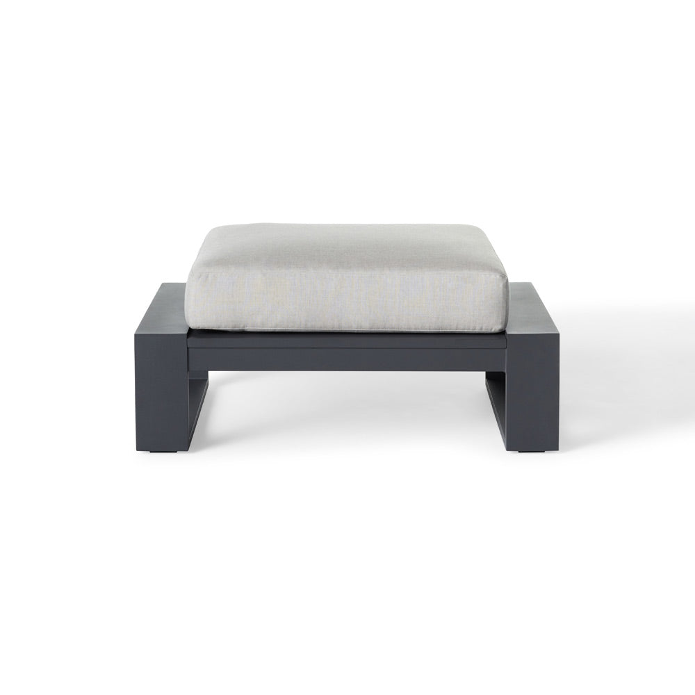 Nicasio Ottoman in Charcoal Aluminum
