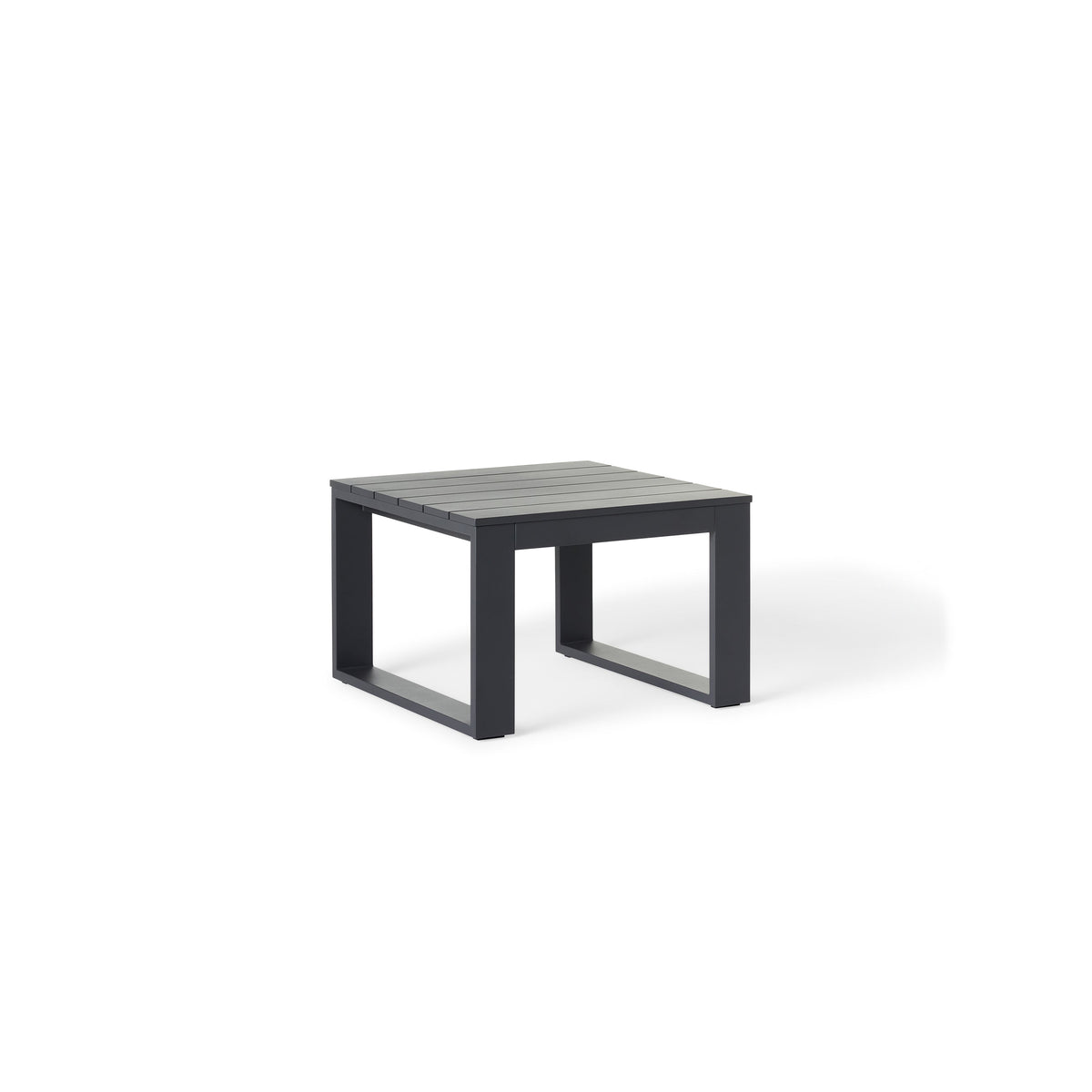 Nicasio Side Table in Charcoal Aluminum
