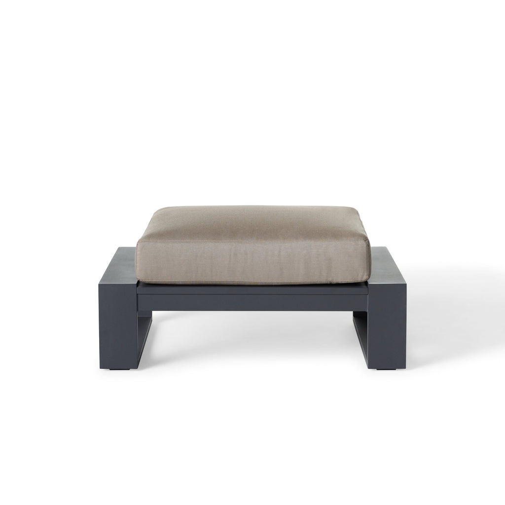 Nicasio Ottoman in Charcoal Aluminum