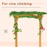 90in Wooden Garden Arbor with Trellis Wall for Climbing Plants, Wedding & Backyard Decor