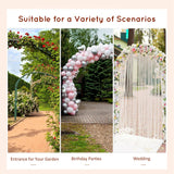 90in Wooden Garden Arbor with Trellis Wall for Climbing Plants, Wedding & Backyard Decor