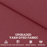 2pc Patio Chair Cushion Set with Ties for Indoor or Outdoor, Wine Red