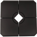 Set of 4 Parasol Base Stand Weights for Cantilever Parasols, Water and Sand Filled, Up to 120kg, Black