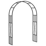 7.3ft Steel Garden Arch Trellis for Climbing Plants Roses Wisteria Vines, Black
