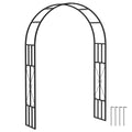 7.3ft Steel Garden Arch Trellis for Climbing Plants Roses Wisteria Vines, Black