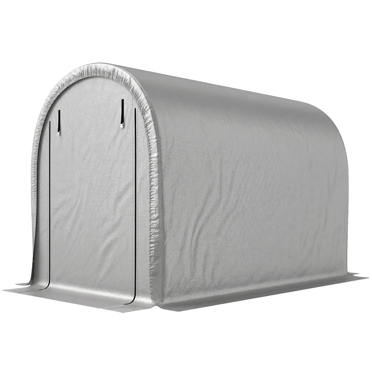 8' x 5' Portable Shed with Roll-up Zipper Door, Light Grey