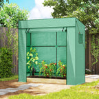77.2" x 30.3" x 77.6" Lean-to Tomato Greenhouse, Green