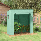 77.2" x 30.3" x 77.6" Lean-to Tomato Greenhouse, Green