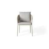 Olema Dining Arm Chair in Dune Aluminum
