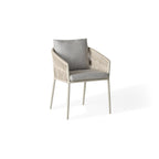 Olema Dining Arm Chair in Dune Aluminum