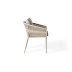 Olema Dining Arm Chair in Dune Aluminum