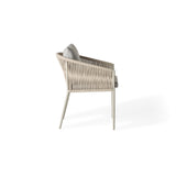 Olema Dining Arm Chair in Dune Aluminum