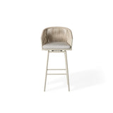 Olema Swivel Bar Chair in Dune Aluminum
