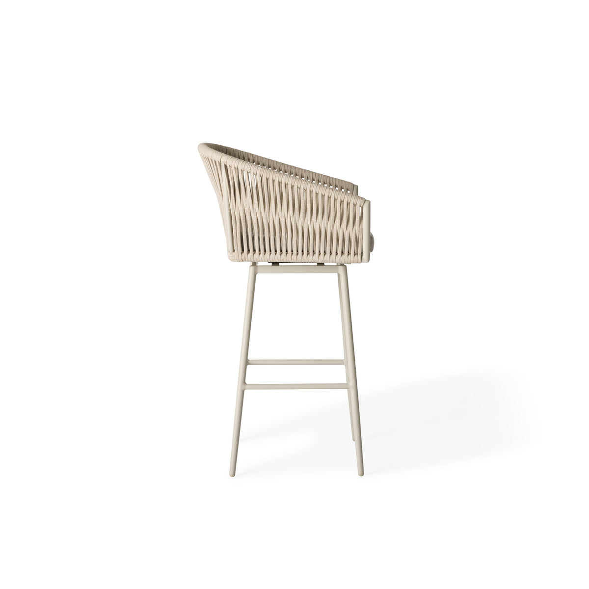 Olema Swivel Bar Chair in Dune Aluminum