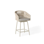 Olema Swivel Counter Chair in Dune Aluminum