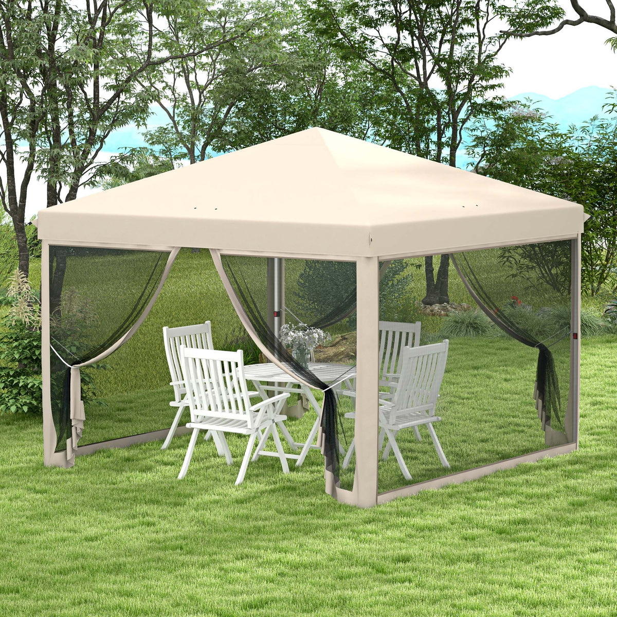 10' x 10' Pop Up Canopy Tent with Netting and Carry Bag
