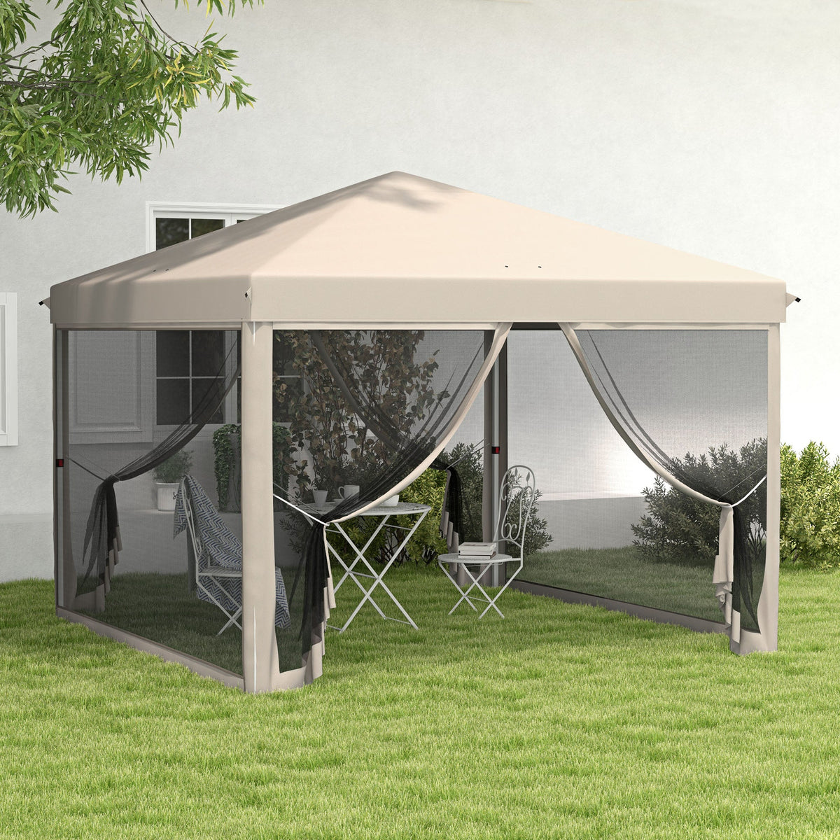 10' x 10' Pop Up Canopy Tent with Netting and Carry Bag